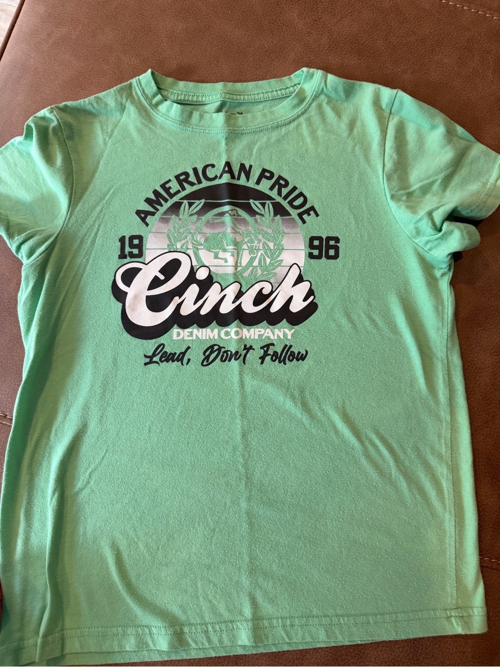Cinch Mint Green 'American Pride' Logo Tee